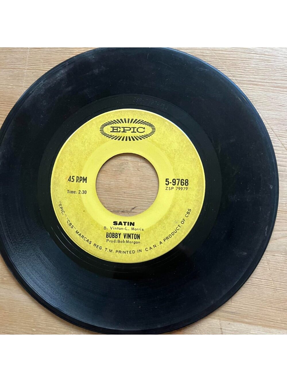 Bobby Vinton - Satin/Long Lonely Nights 45rpm VG+ R19